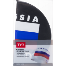 Шапочка для плавания Russia Silicone Swim Cap, силикон, LCSRUS/001,черный